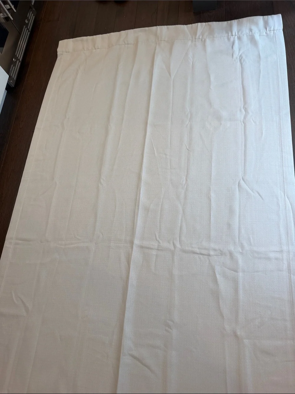 Exclusive Fabrics Ivory Linen Look Curtain Panel 49x105 Drapery - C11-3